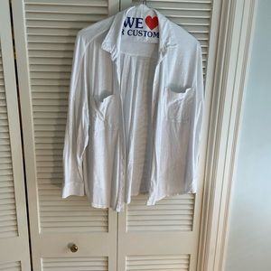 White Casual Button Down